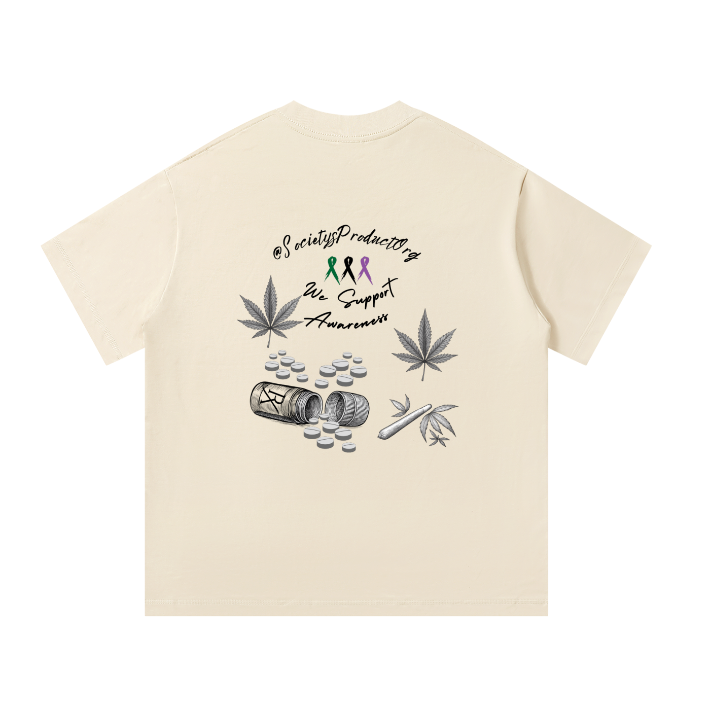 "XR Awareness - We Support" - Unisex Oversized Drop Shoulder Box T-Shirt