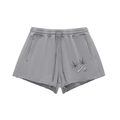 "Dispensary" - Women Snow Washed Raw Edge Drawstring Shorts