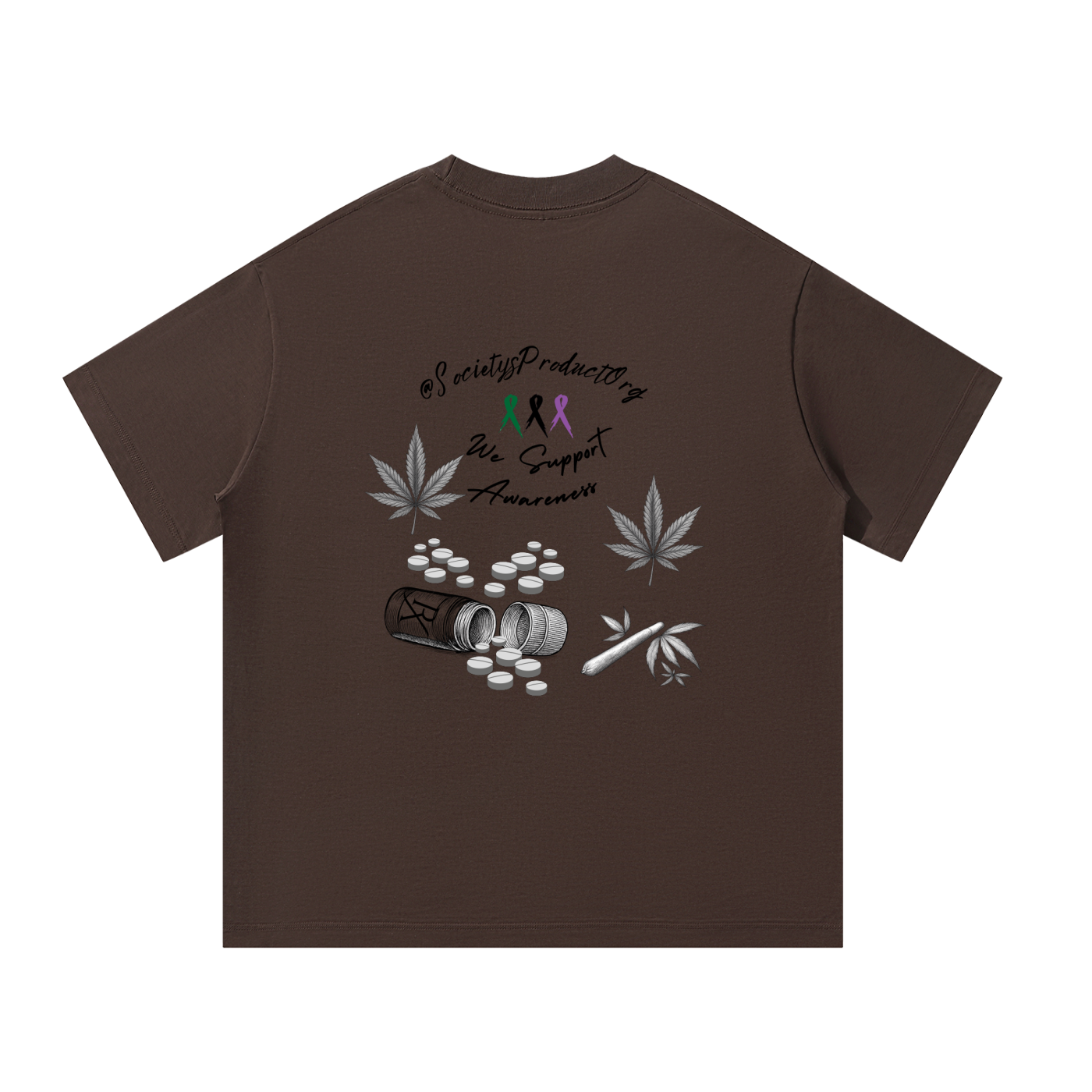 "XR Awareness - We Support" - Unisex Oversized Drop Shoulder Box T-Shirt